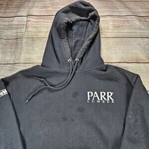 Parr Lumber DEWALT Hoodie Men's Black Large Sawdust Woodworking Graphic Workwear